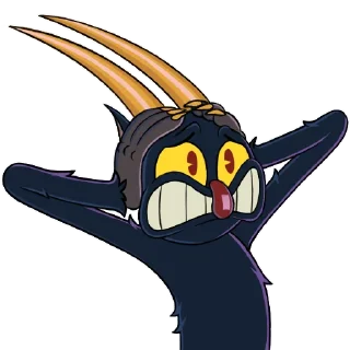 Sticker The Devil Cuphead show - 2