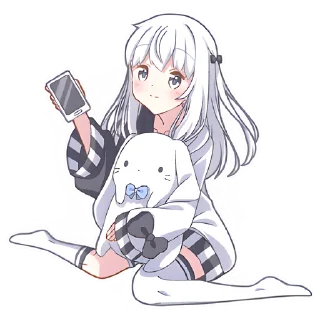 Sticker Девочка Инь-Янь @nyasticks - 10