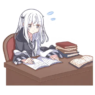 Sticker Девочка Инь-Янь @nyasticks - 8