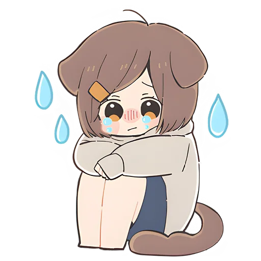 Sticker Девочка пёсик @Nyasticks - 9