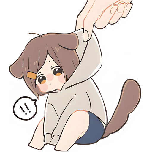 Sticker Девочка пёсик @Nyasticks - 4