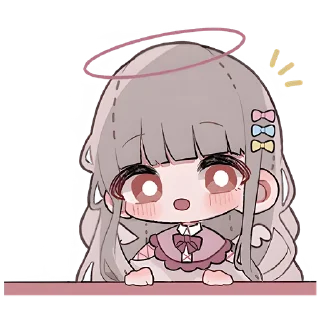 Sticker Девочки ангелы @nyasticks - 8