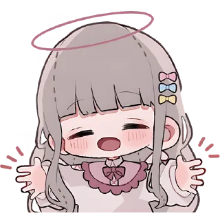 Sticker Девочки ангелы @nyasticks - 5