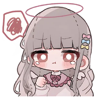 Sticker Девочки ангелы @nyasticks - 11