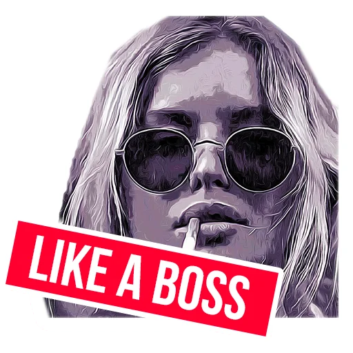 Sticker @Devskar / Девочка с каре - 0