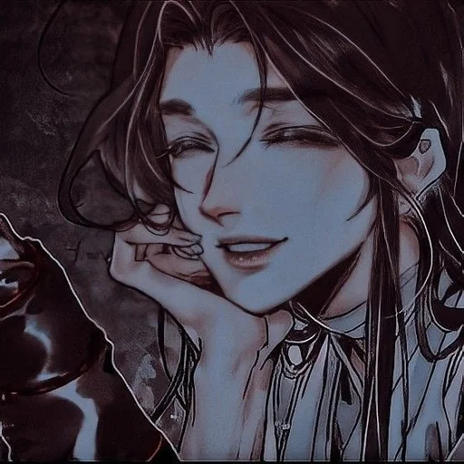 human face anime painting