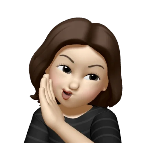 cartoon human face girl