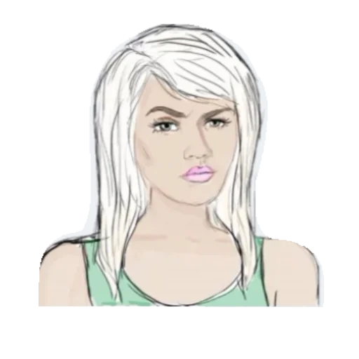 human face woman sketch