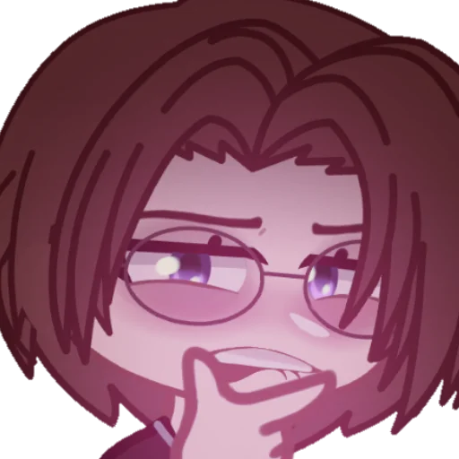 anime human face glasses