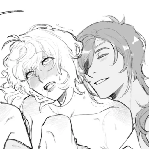 эскиз иллюстрация аниме