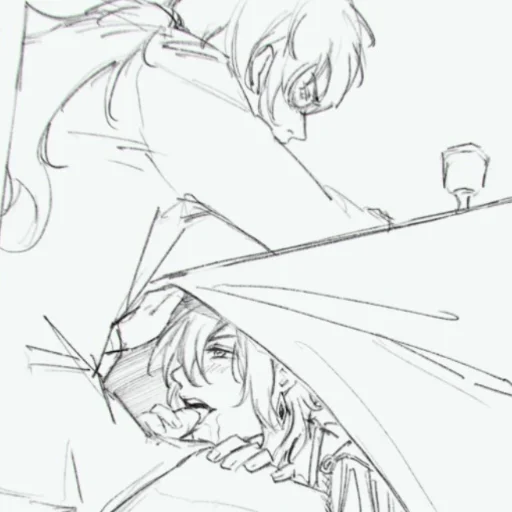 линейное искусство эскиз подрезка линий