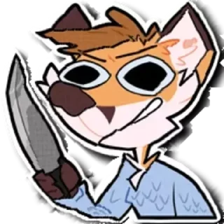 Sticker Distorted Furry - 9