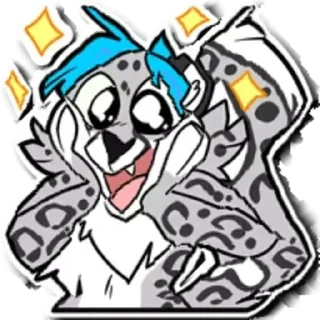 Sticker Distorted Furry - 7