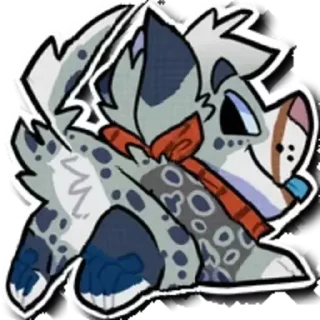 Sticker Distorted Furry - 1