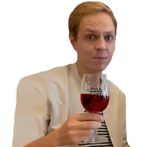 Человек пить бокал