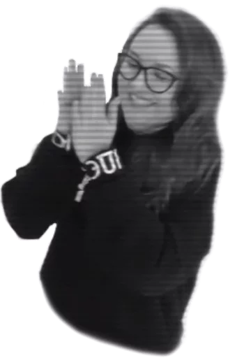 glasses human face black and white