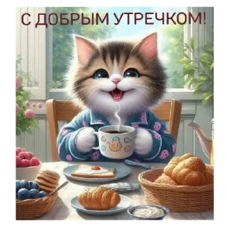 Sticker Доброе утро - 3