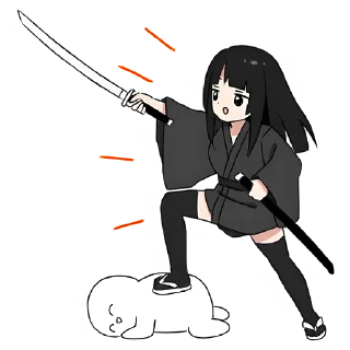 Sticker Дочь самурая @nyasticks - 8