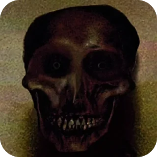 skull horror painting