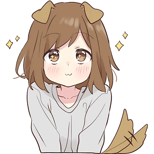 Собачка-тян @Nyasticks - illustration