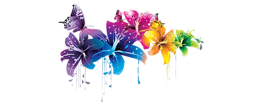 flower butterfly art