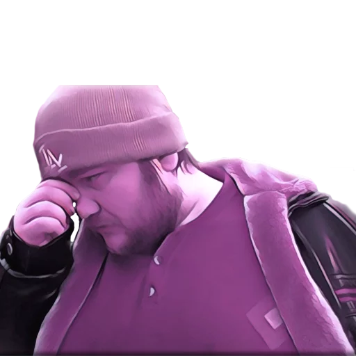 cartoon purple person