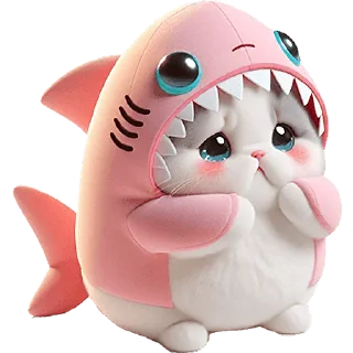 Стикер Парные Акулы @Nyasticks - 8