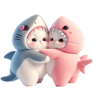 Стикер Парные Акулы @Nyasticks - 5