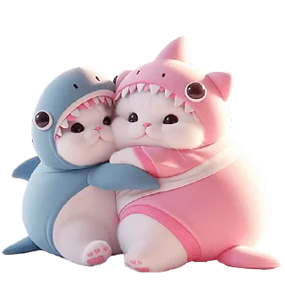 Стикер Парные Акулы @Nyasticks - 10