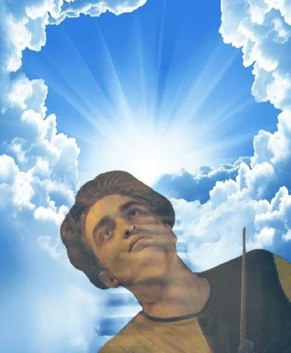 human face sky outdoor