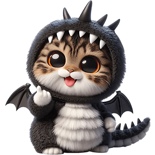 Sticker Dragon_kitten_Nyasticks - 1