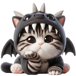 Sticker Пушистые драконы @Nyasticks - 3