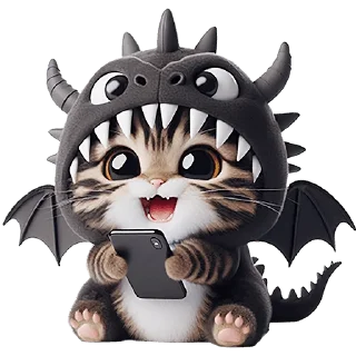 Sticker Пушистые драконы @Nyasticks - 2