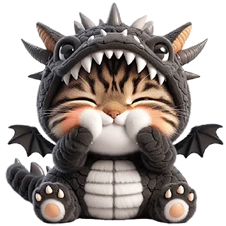 Sticker Пушистые драконы @Nyasticks - 5