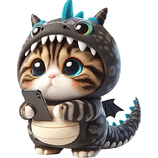 Sticker Пушистые драконы @Nyasticks - 11