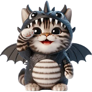 Sticker Пушистые драконы @Nyasticks - 7