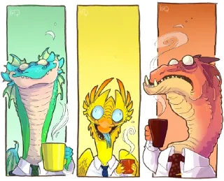 Стикер Dragons by KoDa - 0