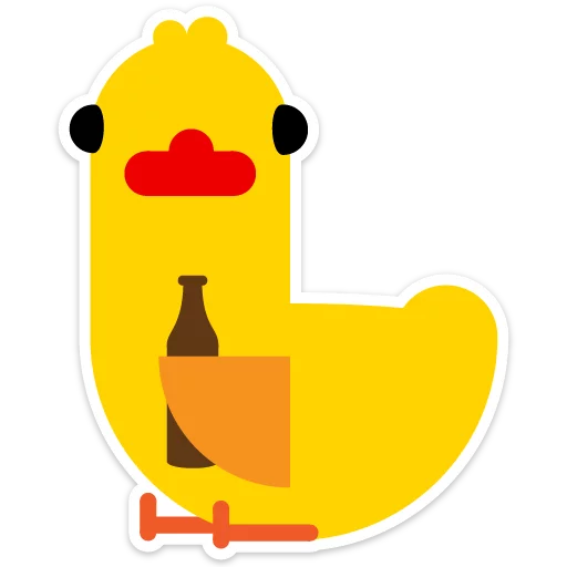 Duck attack stickers - 