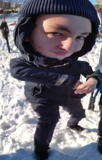 Человек на открытом воздухе снег