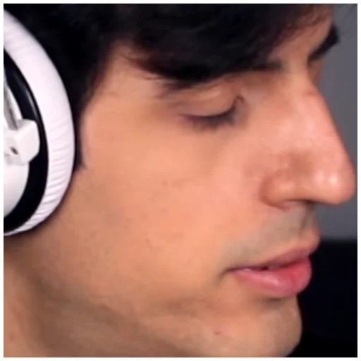 человеческое лицо наушники Человек