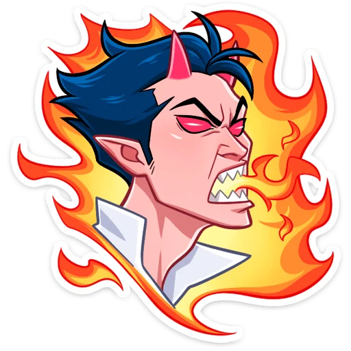 Sticker Дьявол @nyasticks - 7