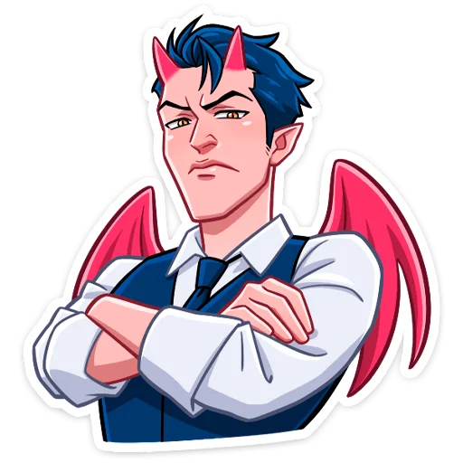 Sticker Дьявол @nyasticks - 3