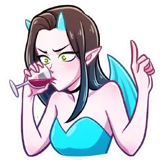 Стикер Дьяволица Даниэла : @JustPlumColor - 1