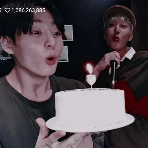 person candle birthday cake