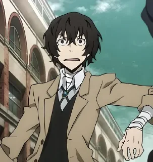 Стикер Бродячие псы @anime_sticks - 1