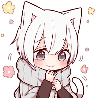 Стикер Усталый котёнок @Nyasticks - 7