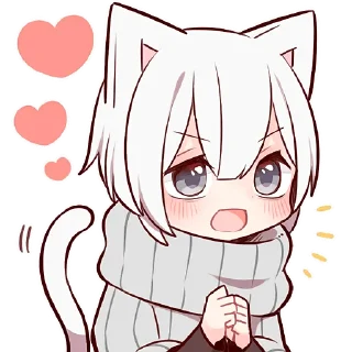 Стикер Усталый котёнок @Nyasticks - 1