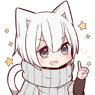 Стикер Усталый котёнок @Nyasticks - 0