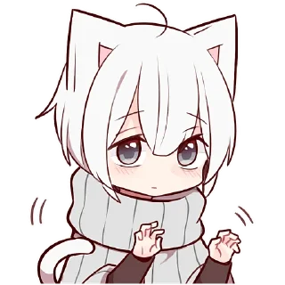 Стикер Усталый котёнок @Nyasticks - 5