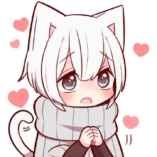 Стикер Усталый котёнок @Nyasticks - 11